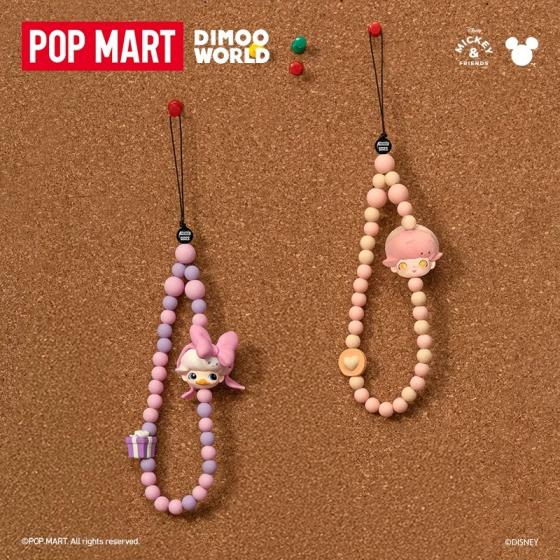 POPMART泡泡玛特DIMOO WORLD × 迪士尼系列手机挂绳盲盒周边