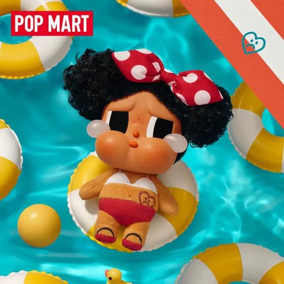 POPMART泡泡玛特CRYBABY Vacation Mode On系列搪胶毛绒挂件盲盒