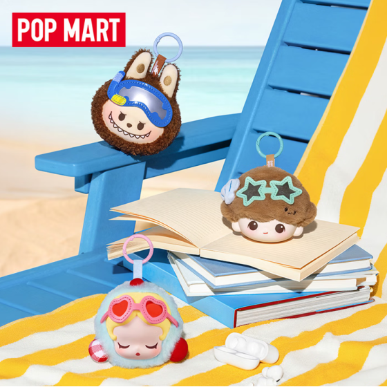 POPMART泡泡玛特泡泡萌粒 海岛度假系列耳机包盲盒周边