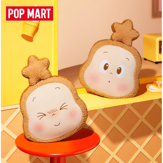 POPMART泡泡玛特星星人欢迎来到月球表面系列毛绒吐司坐垫