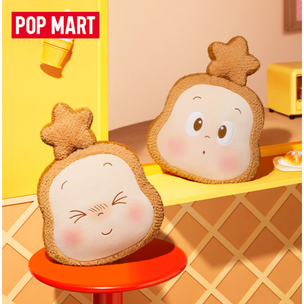 POPMART泡泡玛特星星人欢迎来到月球表面系列毛绒吐司坐垫