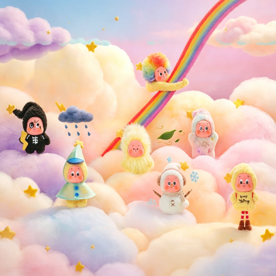 POPMART泡泡玛特星星人好梦气象局系列毛绒挂件盲盒
