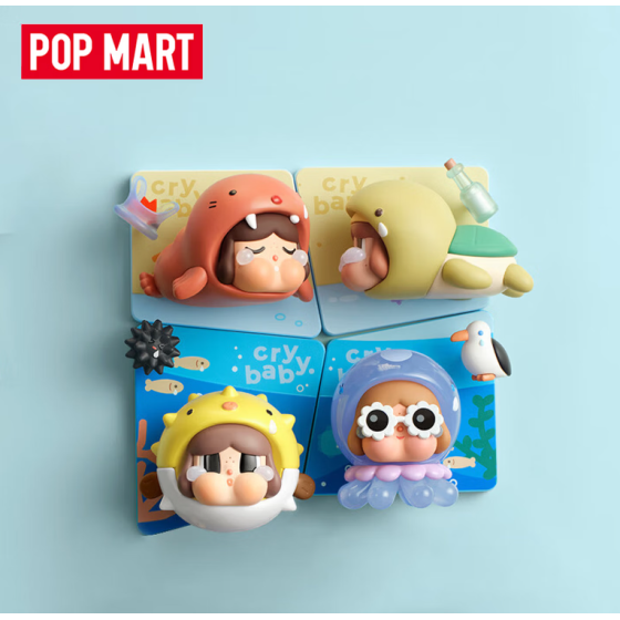 POPMART泡泡玛特CRYBABY泪流成海系列冰箱贴盲盒家居周边