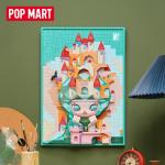 POPMART泡泡玛特MOLLY迷失的三角龙积木画居家周边