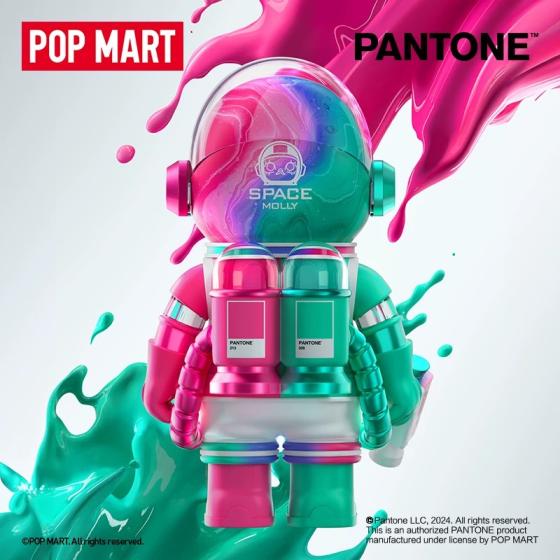 POPMART泡泡玛特MEGA SPACE MOLLY 1000% × 彩通摆件