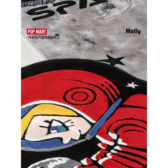 POPMART泡泡玛特MEGA SPACE MOLLY 你好，月亮 异形地毯居家