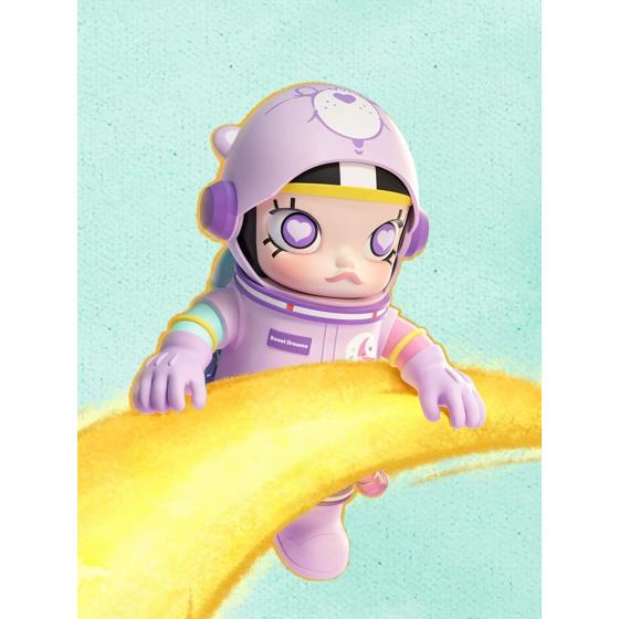 POPMART泡泡玛特MEGA SPACE MOLLY 400%+100% 甜梦熊摆件