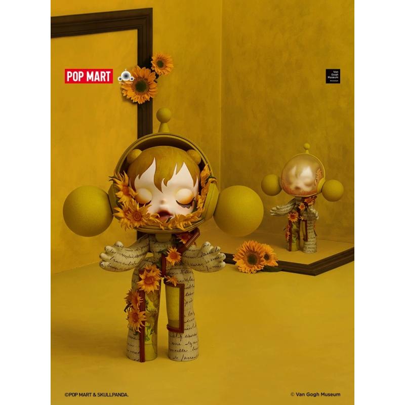 POPMART泡泡玛特MEGA SKULLPANDA 400% 梵高博物馆·向日葵-SKULLPANDA