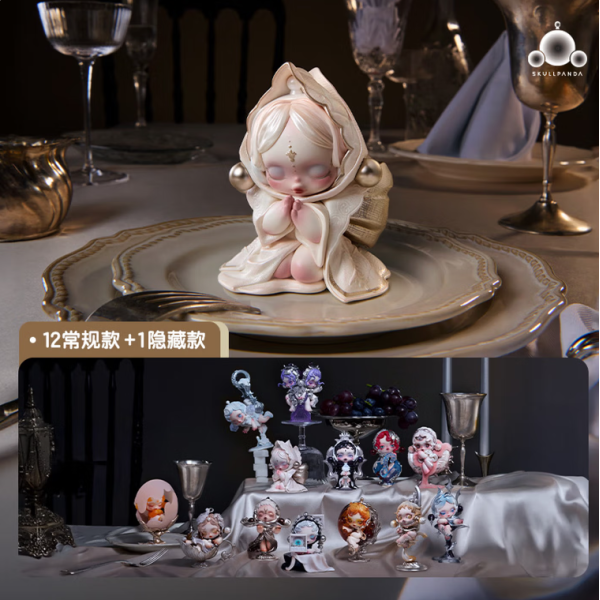 POPMART泡泡玛特SKULLPANDA餐桌系列手办盲盒摆件