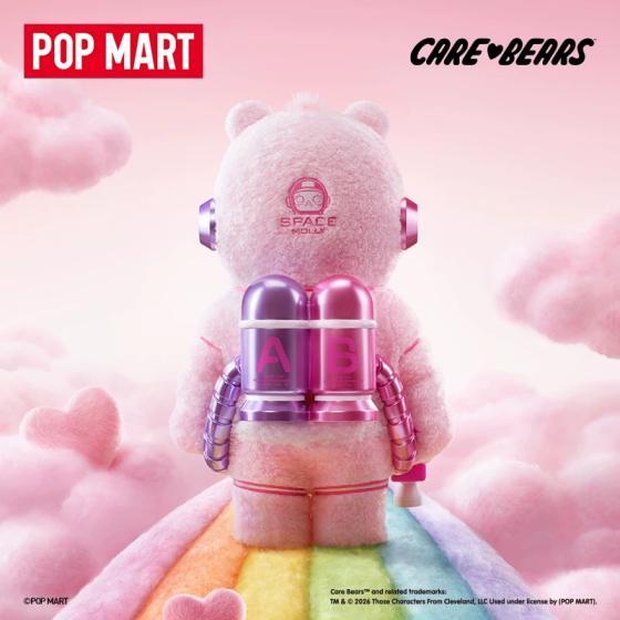 POPMART泡泡玛特MEGA SPACE MOLLY 400% + 100% 甜蜜讯息熊