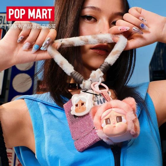 POPMART泡泡玛特CRYBABY豹豹猫猫系列手机挂绳盲盒周边