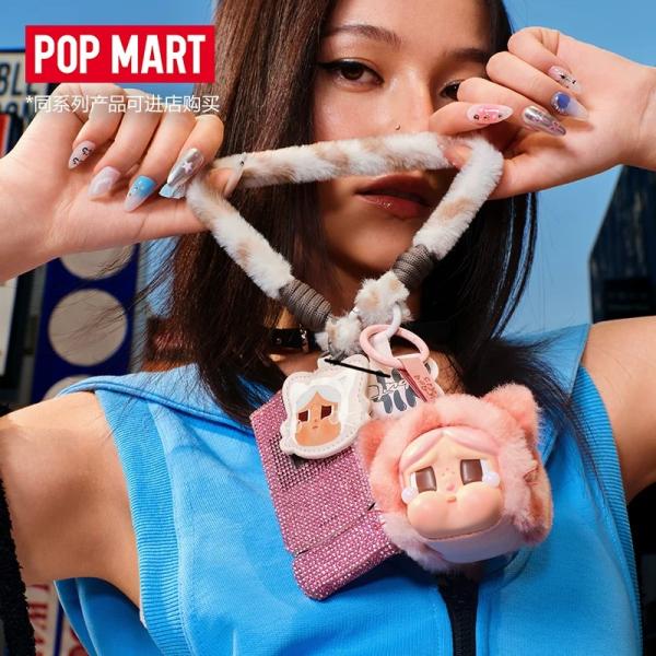 POPMART泡泡玛特CRYBABY豹豹猫猫系列手机挂绳盲盒周边