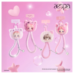 POPMART泡の瑪特aespaのふわふわの萌友シリーズの携帯電話を掛けます盲目の箱