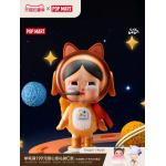 POPMARTぶくぷくマートCrybaby宇宙飛行猫フィギュアオレンジ人形置物です